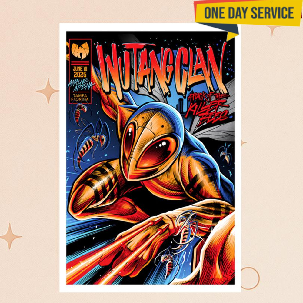 Tampa Wu Tang Clan Concert At Amalie Arena June 10 2025 Poster